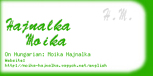 hajnalka moika business card